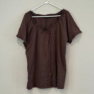 Brown T-Shirt with Bow